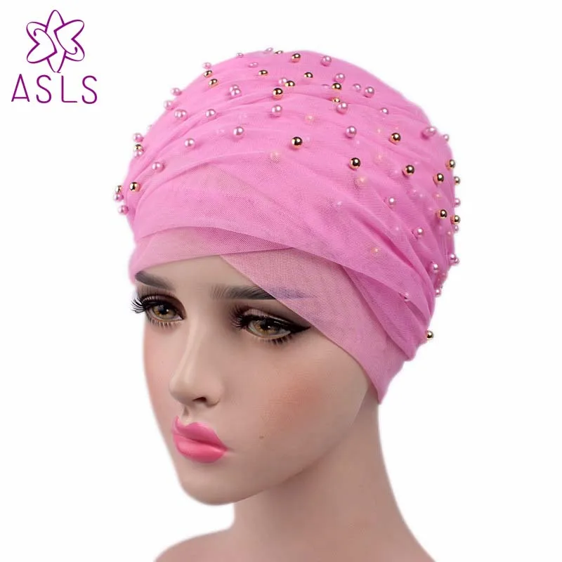 

5pcs/lot N Luxury women gold beaded mesh Turban Headband extra Long mesh Turban Head Wraps Hijab Head Scarf Turbante