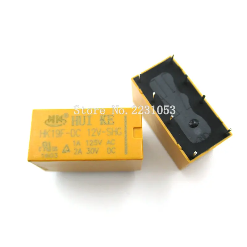 

2 шт./лот HK19F-DC12V-SHG реле HK19-12V 1A 125 В переменного тока/2A 30V DC 8Pin