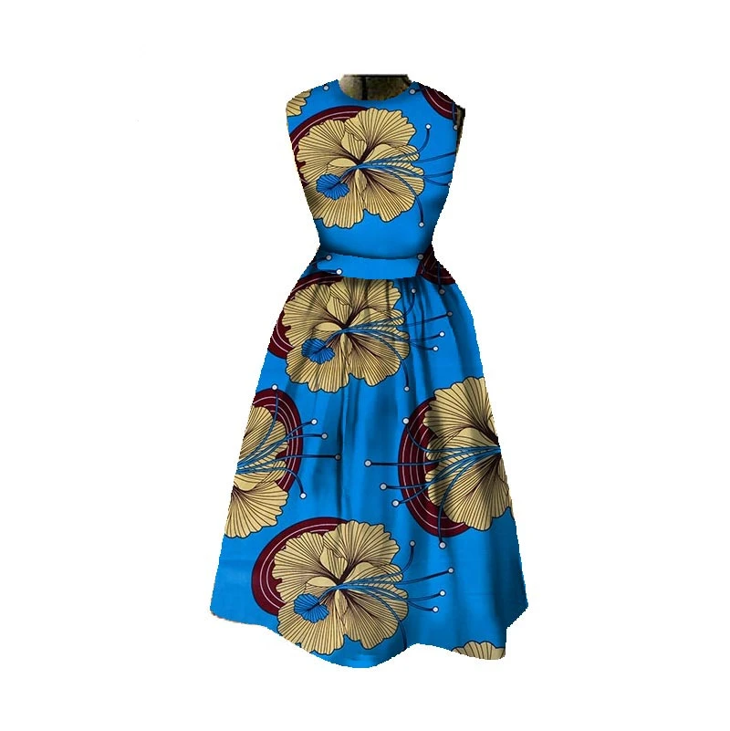 2019 новые летние африканские платья для женщин Дашики миди длина Африканский