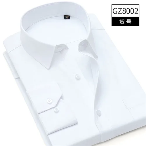 DAVYDAISY, новинка, 5xl, 6xl, 7xl, 8xl размера плюс, мужская рубашка, высокое качество, с длинным рукавом, рубашки, хлопок, для работы, белая, брендовая, DS332 - Цвет: D802