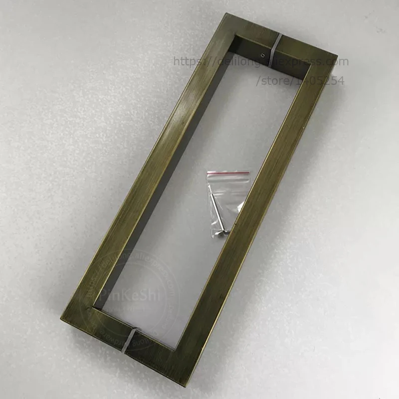 Цвет старинной бронзы из нержавеющей стали стеклянная дверная ручка деревянная