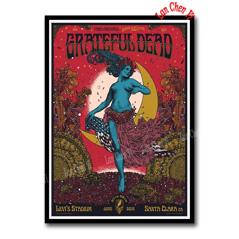 The Grateful Dead рок-музыка с покрытием бумажные плакаты настенные стикеры домашний Декор постер для бара/кафе 42*30 см