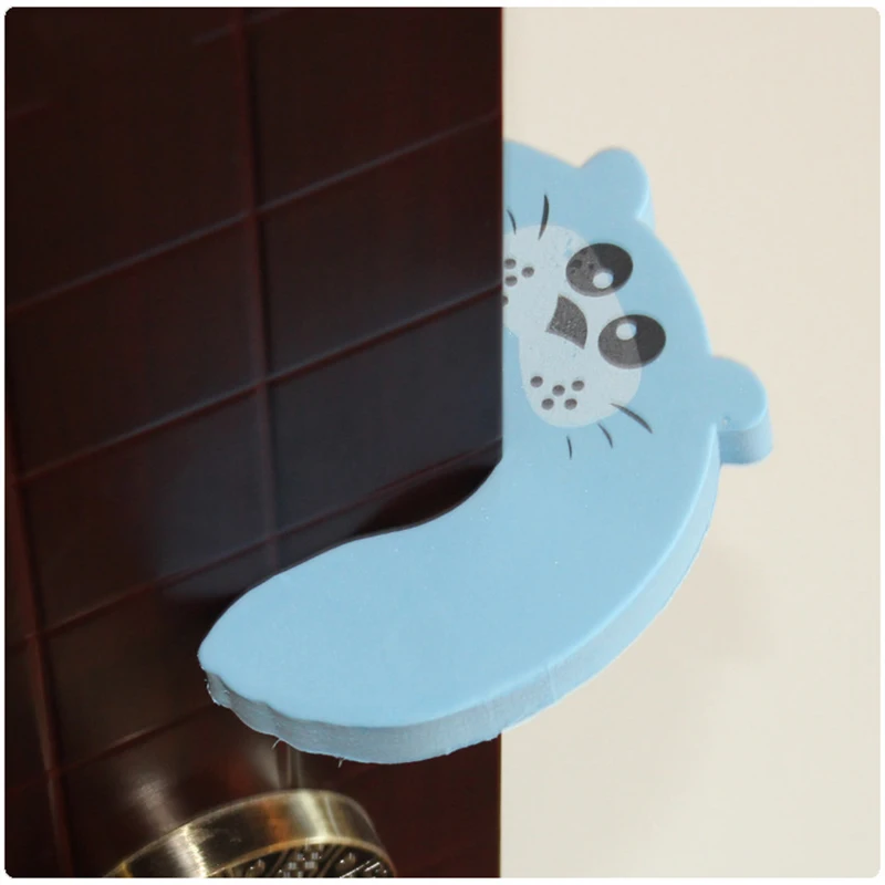 5Pcs/Set Cartoon Animal Foam Door Stopper Baby Finger Protect Door Holder Safety Locks Security Guard Door Knob Wall Protection
