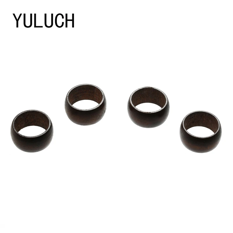 YULUCH 12 мм широкое коричневое деревянное кольцо Купол Обручальное для женщин