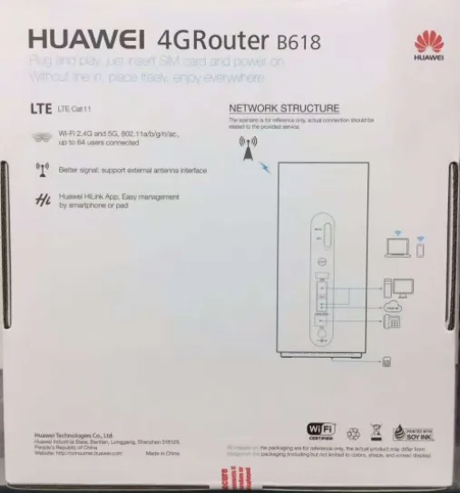 Оригинальный разблокированный беспроводной маршрутизатор Huawei B618 LTE Cat11|lte