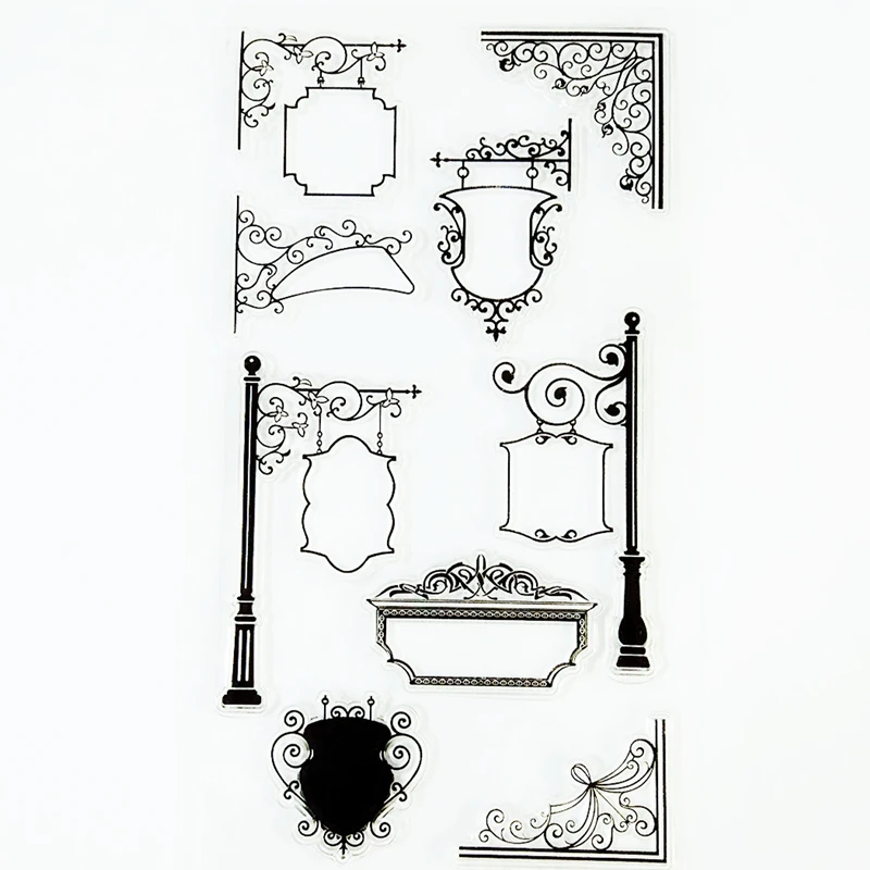 

YLCS047 lamp frame Silicone clear stamps for Scrapbooking seal DIY album cards decoration craft scrapbook rubber stamp 11*20cm
