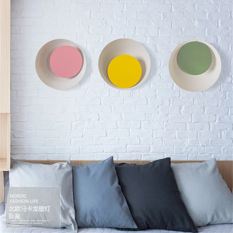 Лофт искусство многоцветный прикроватный светодиодный настенный светильник