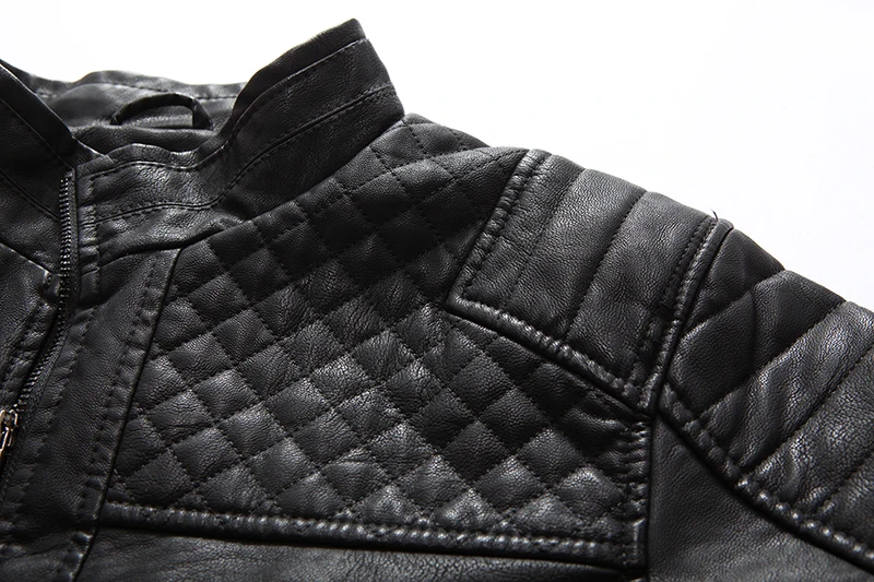 Мужская Тонкая кожаная куртка Env st 2017 мужская на молнии с воротником стойкой