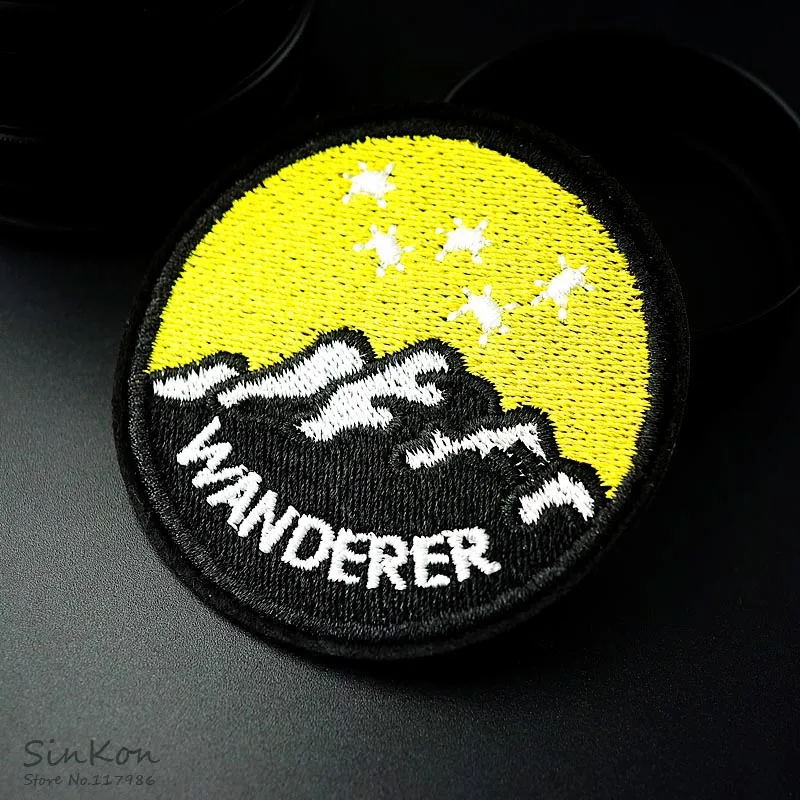 Горный Размер: 6 5x6 5 см DIY нашивка значка Вышитые Симпатичные значки хиппи