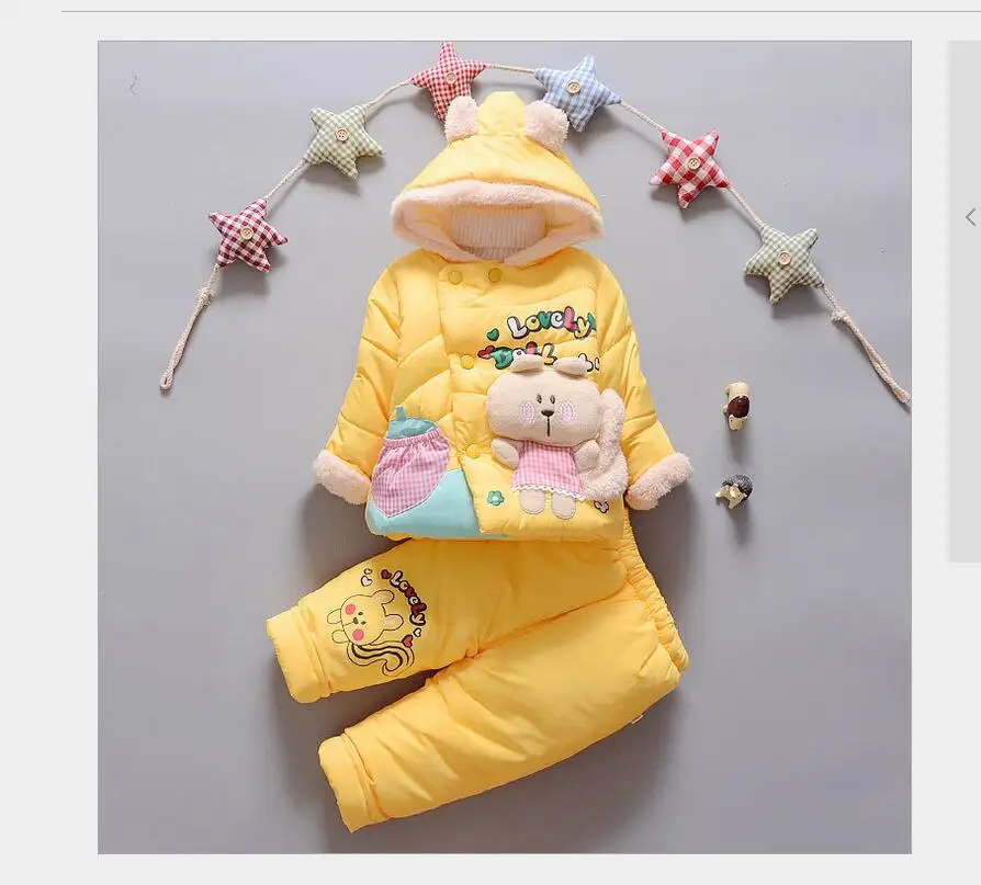 Комплект из 4 предметов! Детская осенне-зимняя одежда для новорожденных девочек