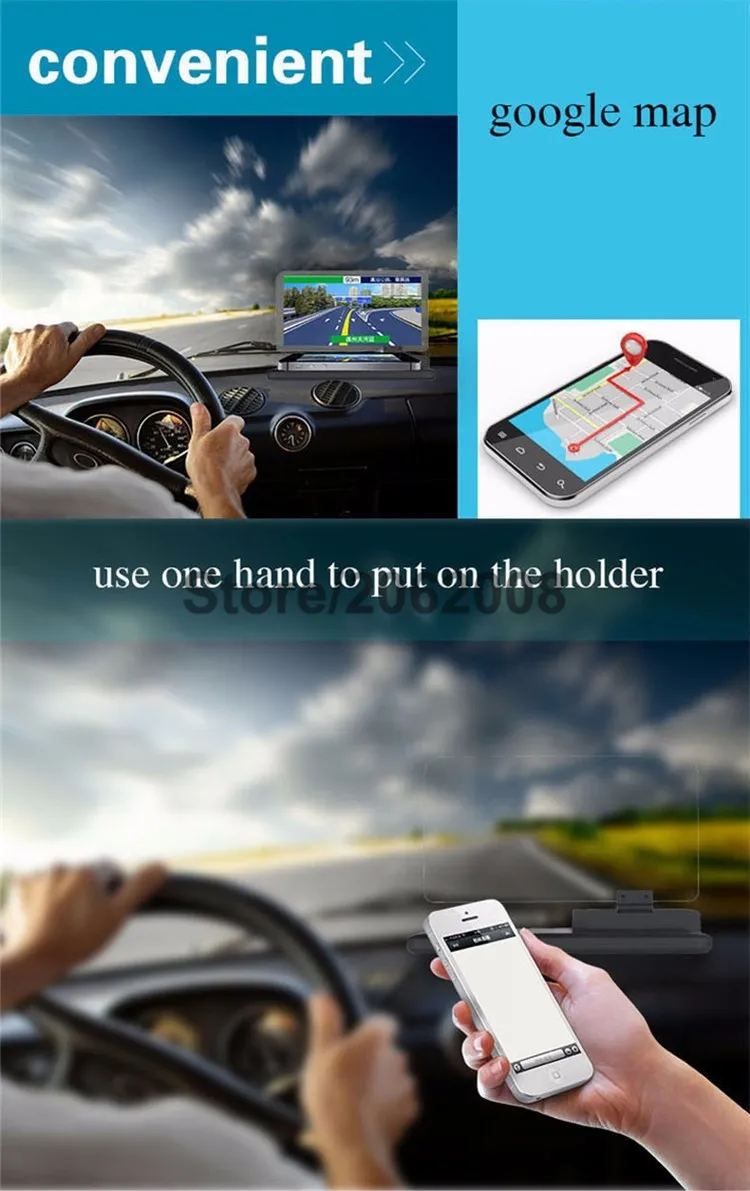 H6 Универсальный автомобильный держатель HUD смартфон gps навигации головой вверх Дисплей держатель из нержавеющей стали с проектор для телефона отражающей пленкой, проданы нащего завода