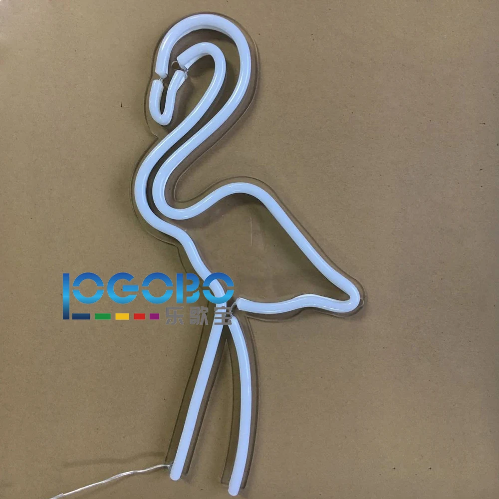 Новые неоновые вывески в виде фламинго индивидуальное искусство бизнес бар