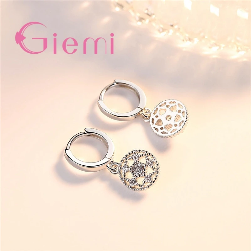 Модные Гламурные серьги из стерлингового серебра 925 пробы с кубическим цирконием