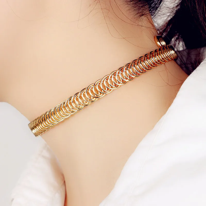 Простой классический choker ожерелье 3 цвет черный золото серебро | Украшения и