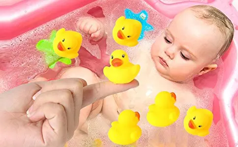 Желтые игрушки в виде уток Резиновые Игрушки для ванны и душа милые из