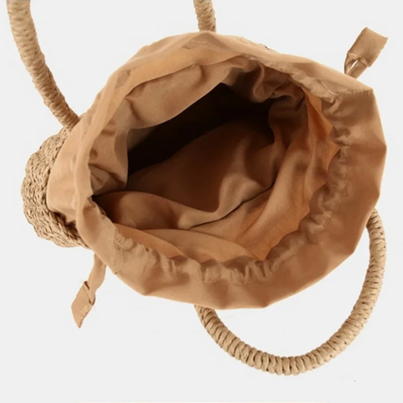 Сумка мешок женская плетеная Пляжная соломенная сумочка тоут Роскошный