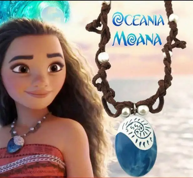 Женское ожерелье принцессы Моаны Animie Polynesia маскарадное из плетеной кожи ручной