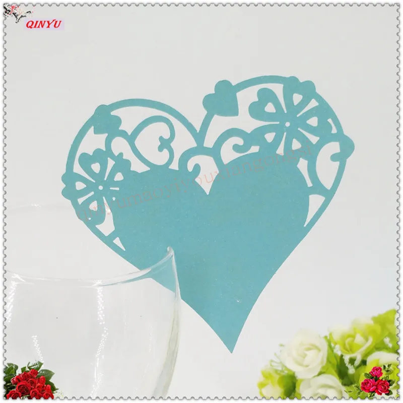 Лидер продаж карточка для чашек 100 шт./лот свадебные сувениры в форме сердца