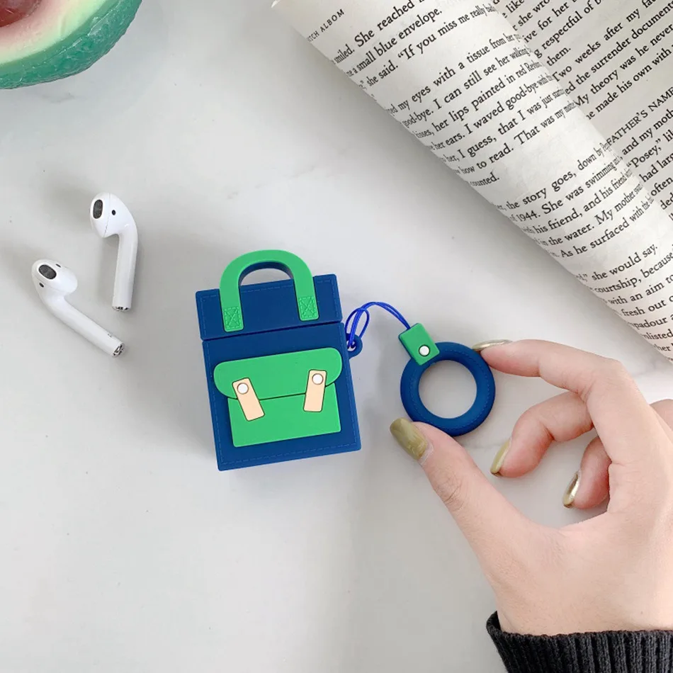 198-F 3D силиконовый чехол для наушников s для AirPods 2 Чехол милый мультяшный Поросенок Кот для Apple Air Pods чехол для Earpods чехол для наушников кольцевой ремешок - Цвет: 198-F