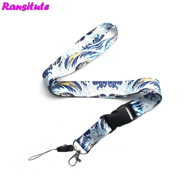 Ransitute R442 Kanagawa, ремешок для серфинга, шейный ремешок для ключей, ID карты, мобильного телефона, ремни, держатель Бейджа, сделай сам, висячая веревка