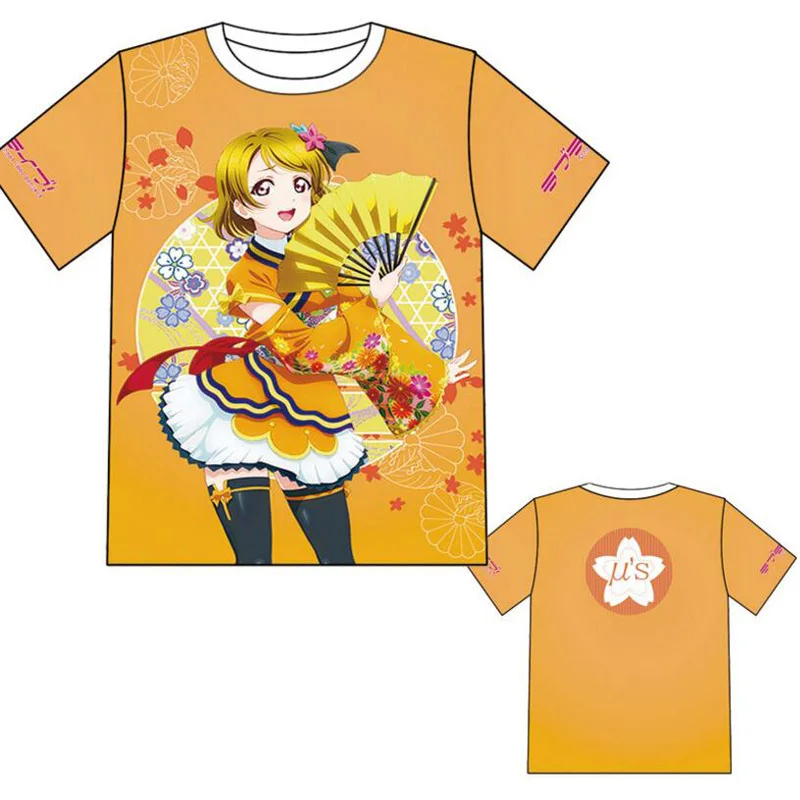 LoveLive! U's Aqours футболка Косплей Костюм Love Live Minami Kotori летняя футболка с короткими рукавами повседневные футболки