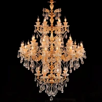 european luxury crystal chandeliers living room bedroom gorgeous chandelier light golden hotel project large crystals lamp