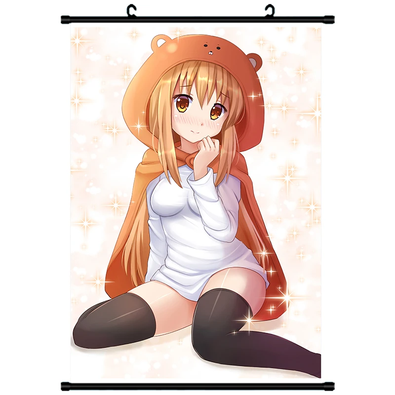 Японский аниме Декор стены прокрутки Himouto! Umaru-chan печатная живопись на холсте