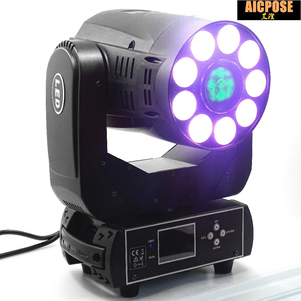 10 шт./лот 6x8 Вт лампа Gobo стробоскоп диско DJ Освещение 6*8 RGBW 4в1 LEDs Wash + 30 LED Moving Head мини
