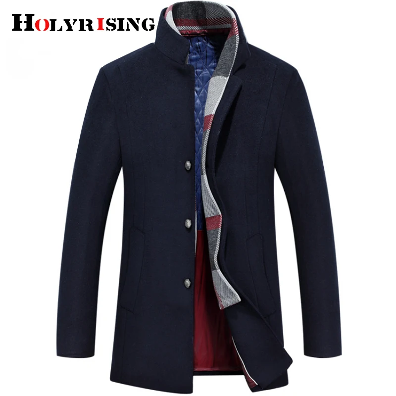 Holyrising sobretudo masculino шерстяное пальто 2019 Новое поступление зимняя