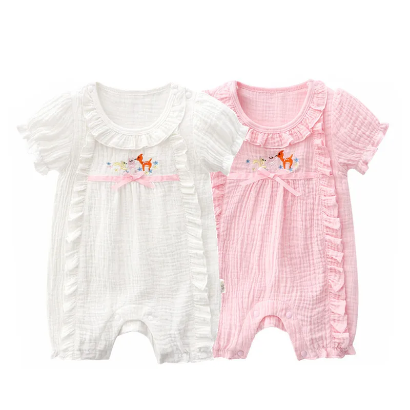 Детский комбинезон с короткими рукавами для малышей рюшами альпинизма из