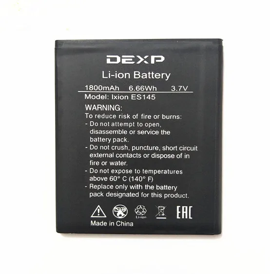 B TAIHENG высокое качество 3 7 V 1800 мА/ч DEXP IXION ES145 Батарея для мобильный телефон в