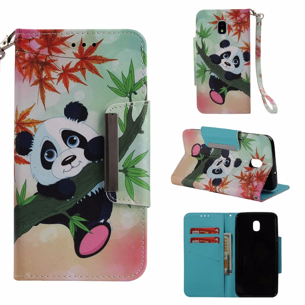 3D patterns flip cover for Samsung j7 2018 case PU Leather Flip Folio Phone Case with card pocket | Мобильные телефоны и