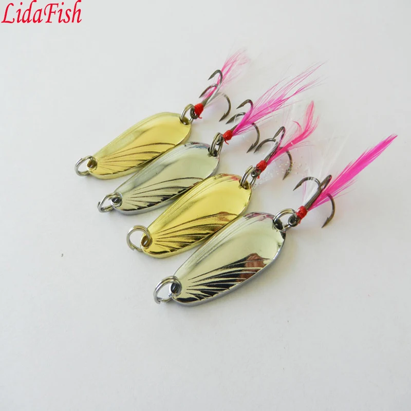 Металлическая блесна LIDAFISH рыболовная приманка Спиннер с твердыми блестками