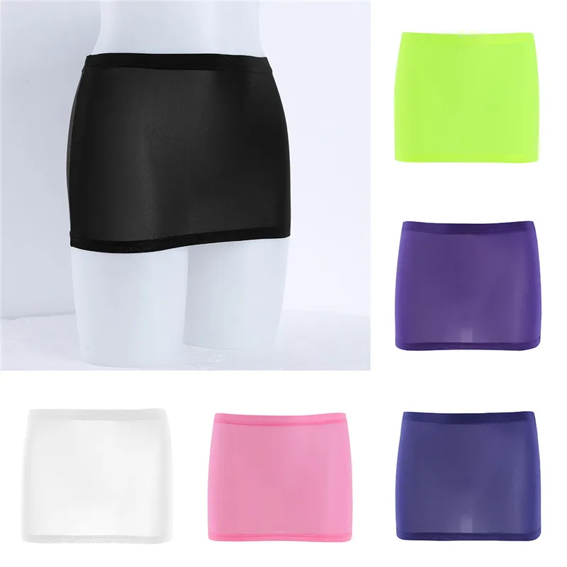 

TiaoBug Women Sheer Mini Skirt Sexy Women Elastic See Through Nightwear Party Clubwear Sexy Women Hot Bodycon Clothes