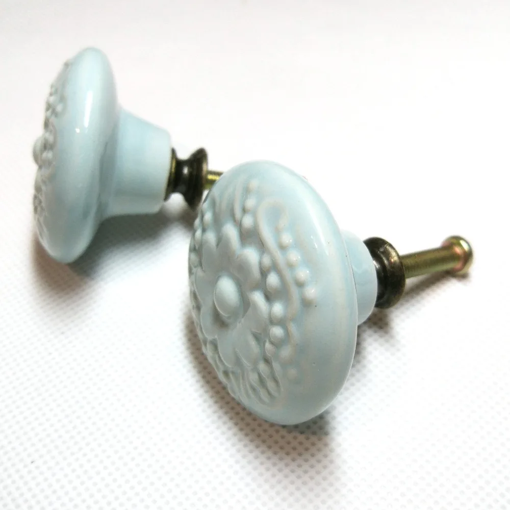 6 шт с рельефным тиснением Стиль керамическими рукоятками сливы Дизайн кухонный