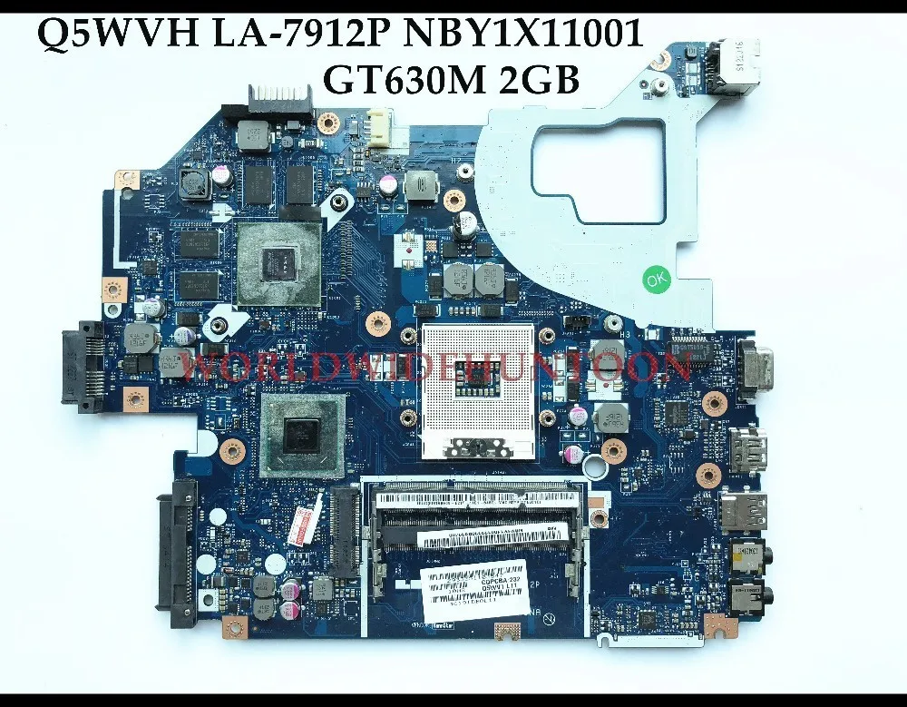 Материнская плата для ноутбуков ACER Aspire Q5WVH полностью протестированная NBY1X11001 HM77
