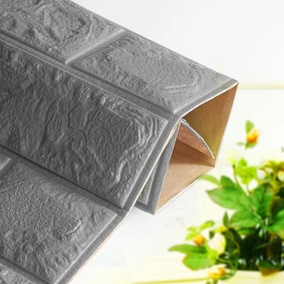Gray DIY 3D настенные панели кирпичные настенные наклейки гостиная ТВ фон настенный Декор Пена водонепроницаемые настенные наклейки обои для детской комнаты - Цвет: Gray