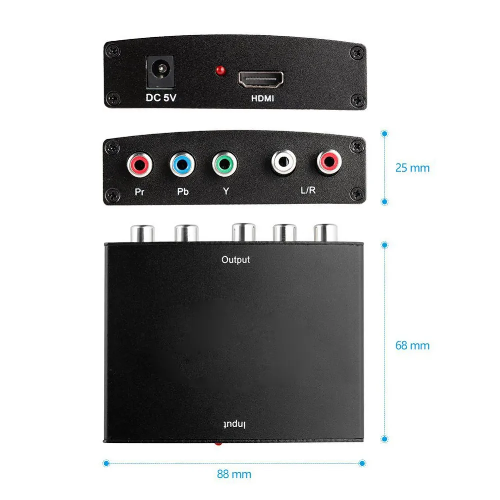 4 К HDMI VGA компонентный YPbPr 1080 P HD Video Converter адаптер R/L стерео аудио Выход HDCP для PS4 Blue-ray