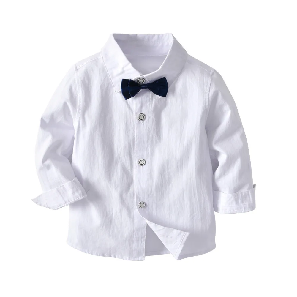 Комплекты одежды для мальчиков Kinderen Jongens Kleding однотонные рубашки + штаны жилет