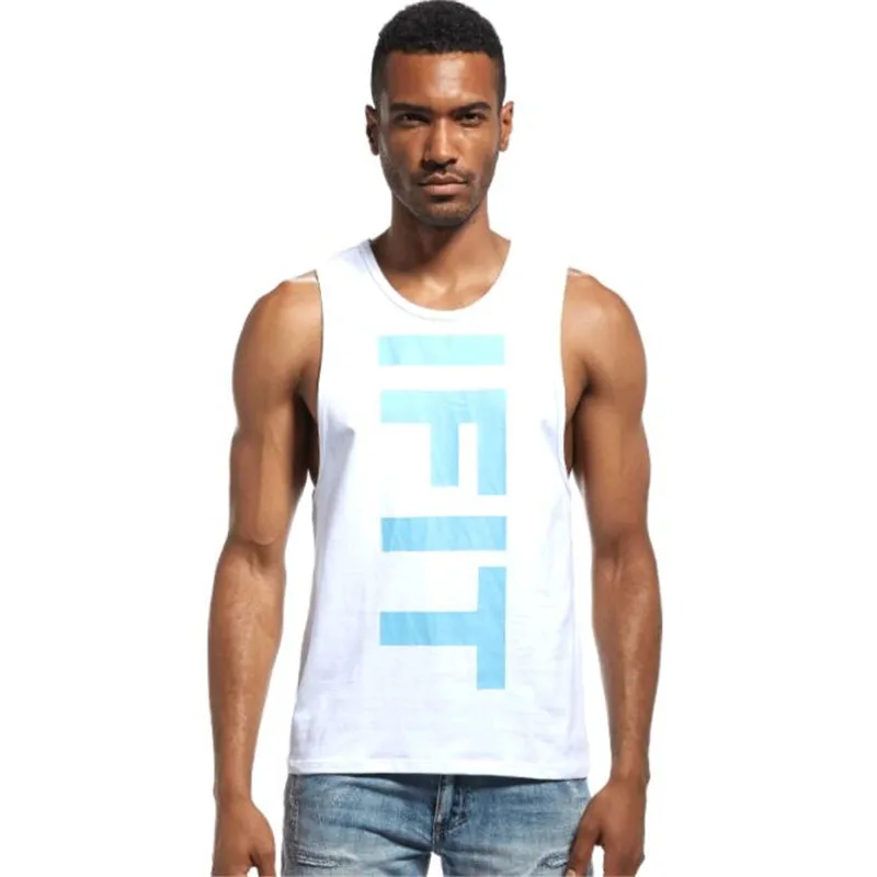 Новые мужские хлопковые майки безрукавки с глубоким вырезом и круглым