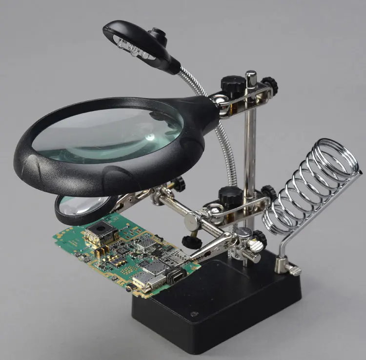 

Multi-function Electric iron platform with LED Magnifier Pliers toy maker