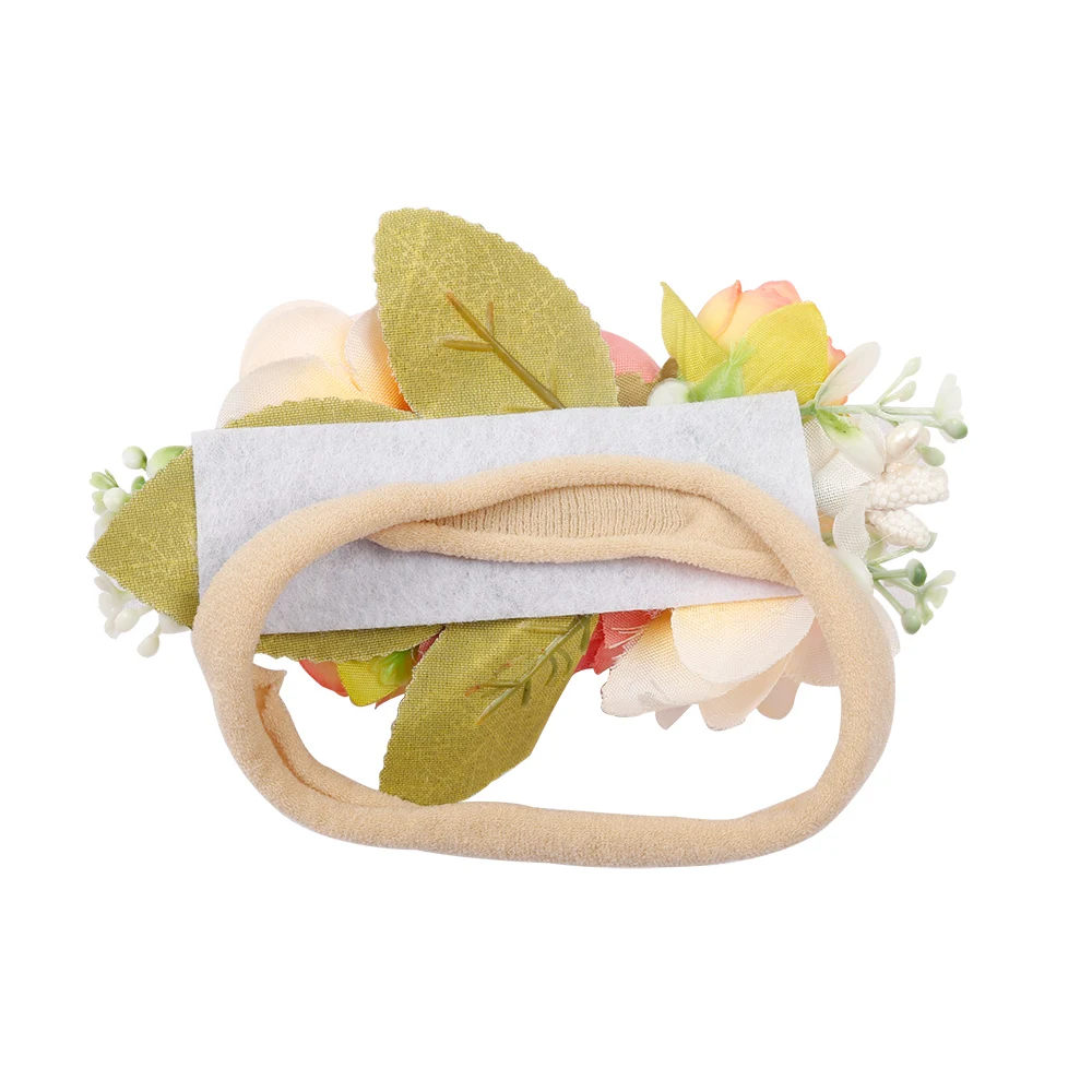 Аксессуары для волос искусственный цветок повязки на голову девушек с листьями
