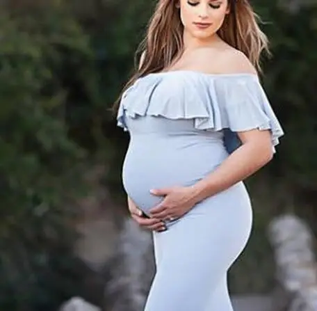Maternity dress aternity photography props gown Dress Fancy shooting photo pregnant Large size M-XXL | Мать и ребенок