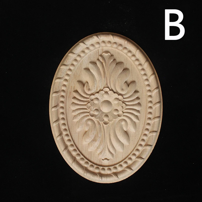 Изысканная Ретро деревянная Неокрашенная резная аппликация винтажная мебель