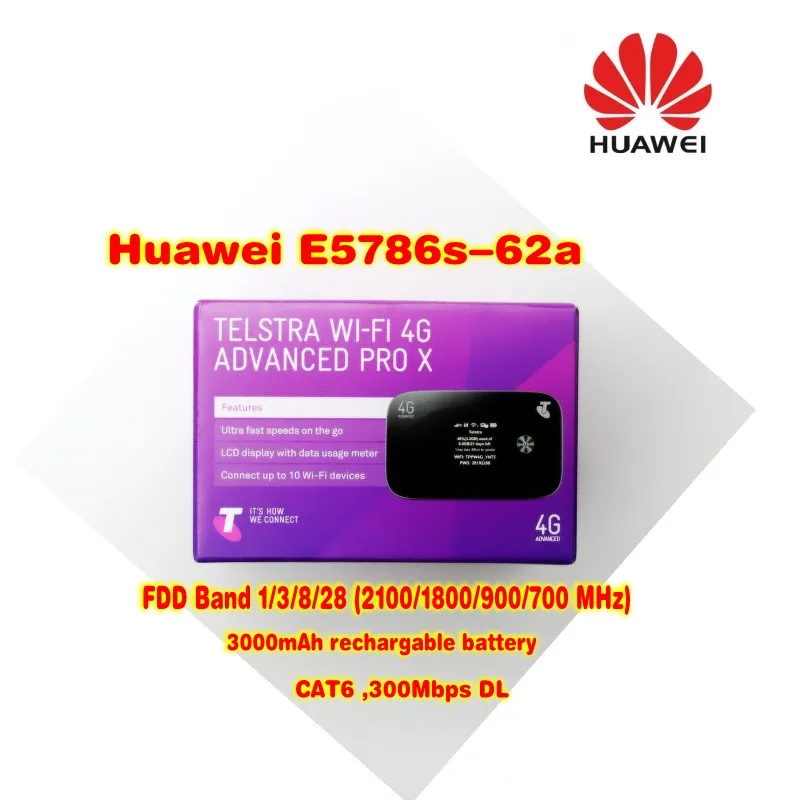 Разблокирована 300 Мбит/с HUAWEI E5786S 62A 3G 4G Wi Fi роутер с 2 шт. антенны и 4 аппарат не