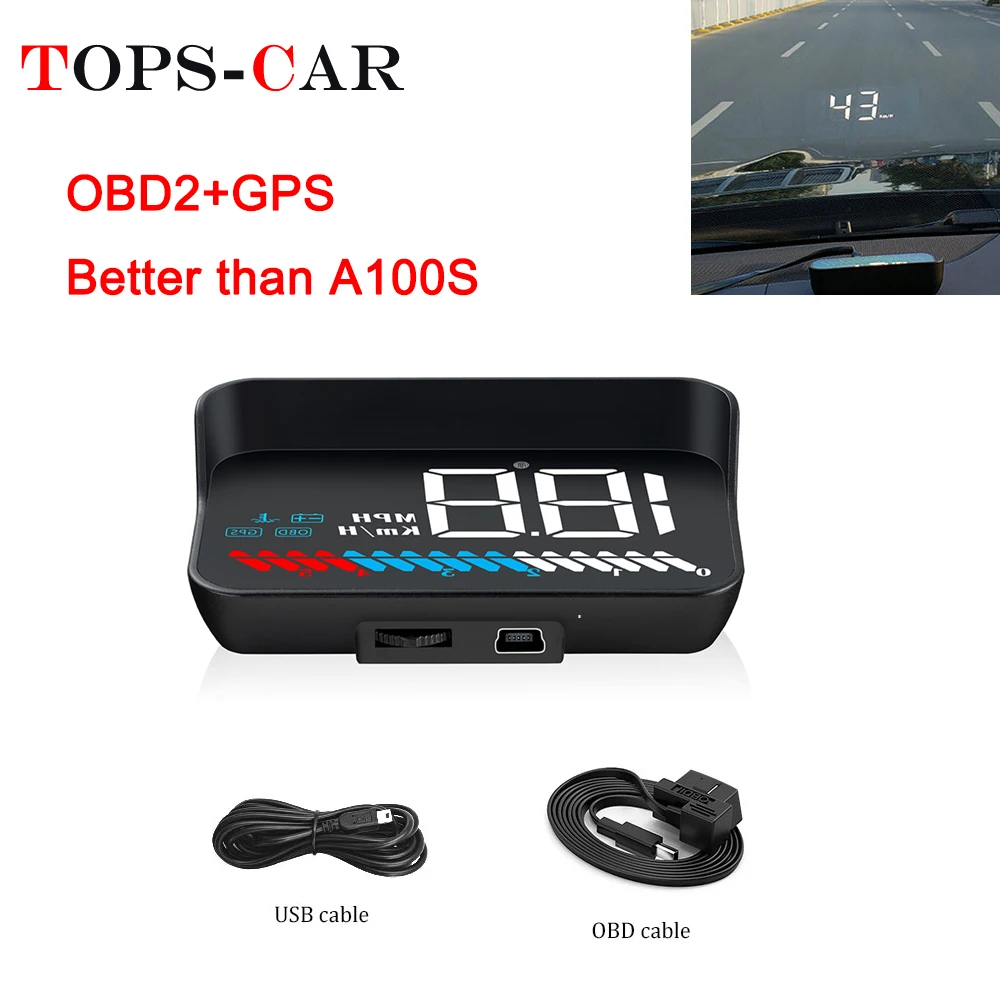 2019 Новый M7 GPS HUD автомобильный OBD2 проекционный дисплей повышенной скорости