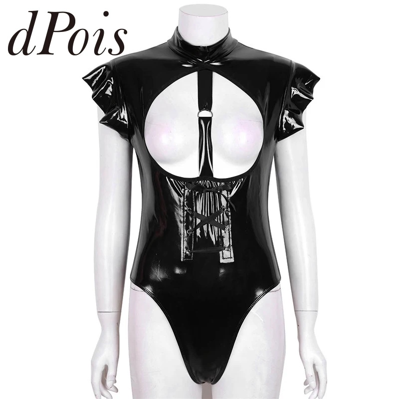 Женское цельнокроеное телесное боди с высоким воротником и рукавом