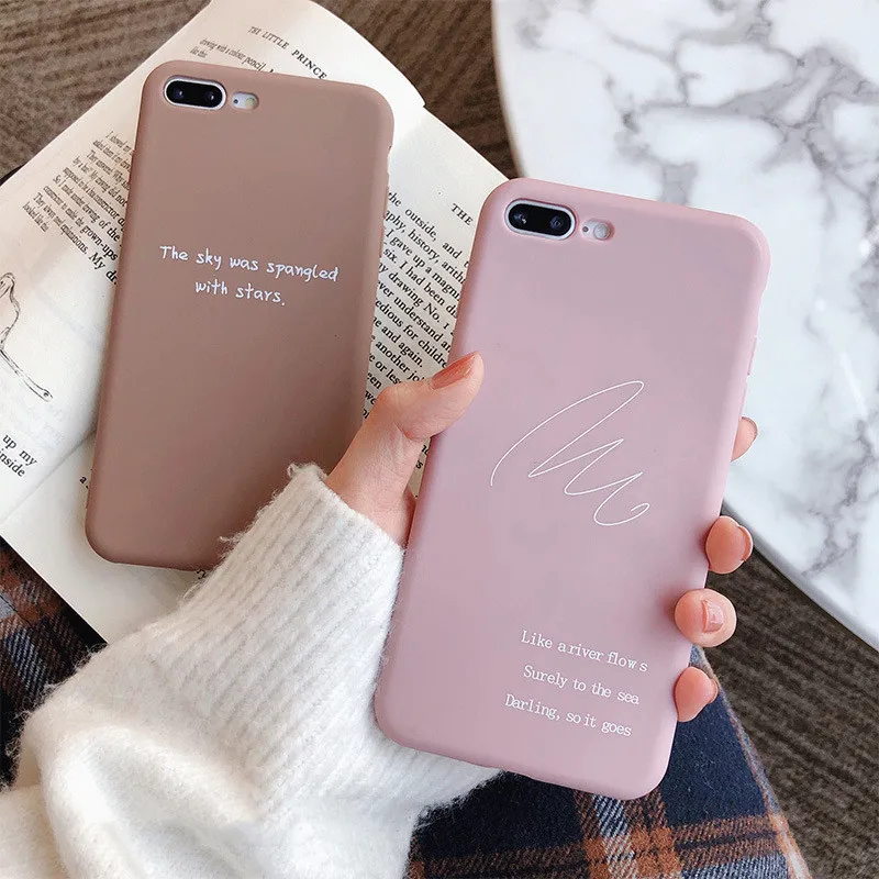 Мягкие чехлы для телефона из ТПУ с изображением розовой девушки для iPhone XS MAX XR 11 Pro X 7 8 6 6s Plus, ультратонкие Силиконовые чехлы с простым буквенным принтом