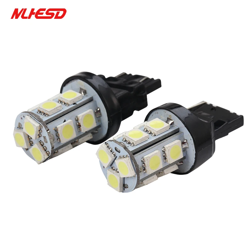 10 шт. W21/5 Вт T20 T25 13SMD Автомобильный светодиодный стоп сигнал светильник 7440 7443 3157 3156
