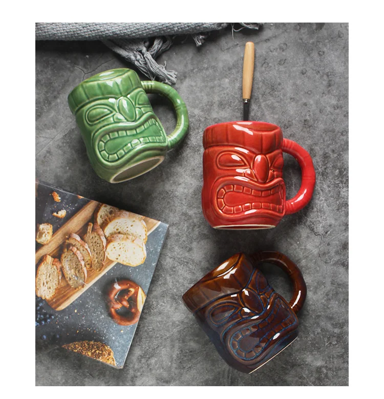1 шт смешная чашка Коктейльная стеклянная tiki чашка Гавайи керамическая индивидуальная кружка чай чашка 350 мл